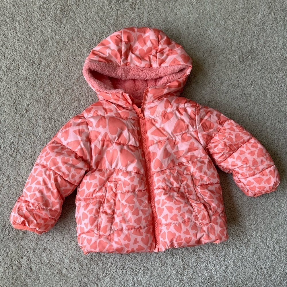 Girls Swiss Tech puffer coat 12 mths